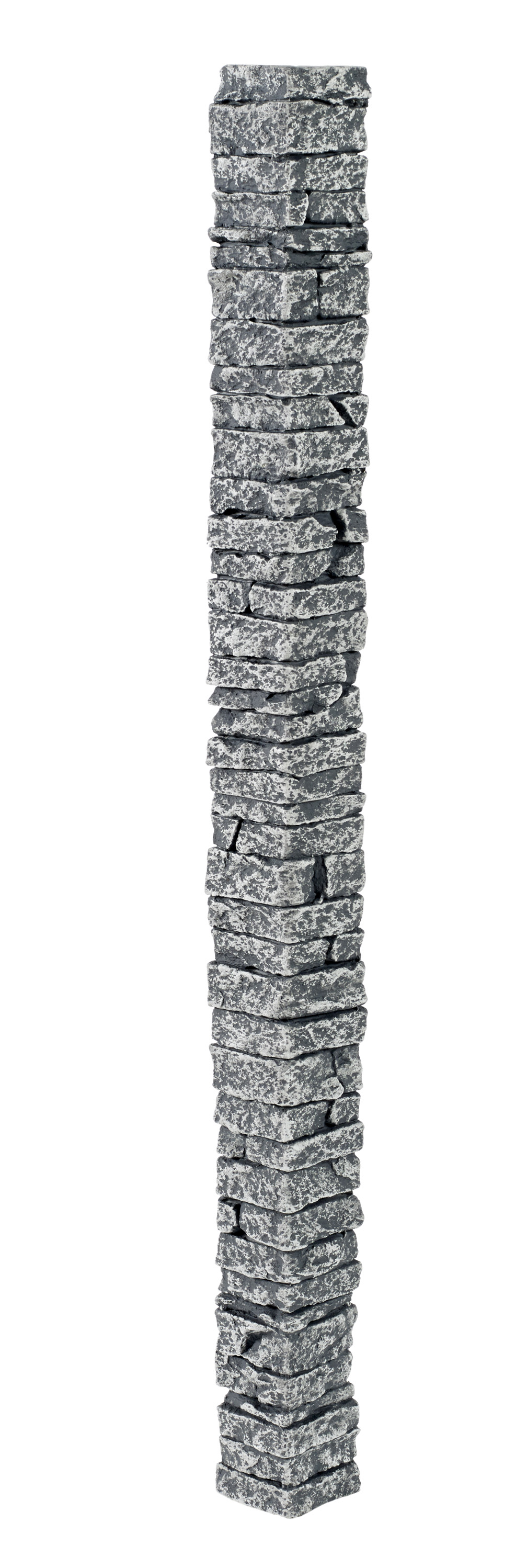 Stacked Stone Corner - Light Gray